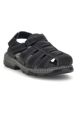 Sandali nero punta chiusa strappo regolabile Jerpoint M8557