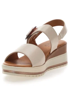 Sandali Nude con Zeppa Bianca a Contrasto PITTARELLO SUN BR1962