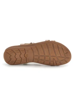 Sandali oro con applicazioni floreali Quanna mel k358673