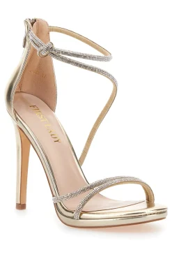 Sandali Oro Con Tacco 12 Cm First Lady 411