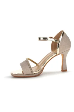Sandali Oro con tacco alto e cinturino Le havre paris Ap25s9116