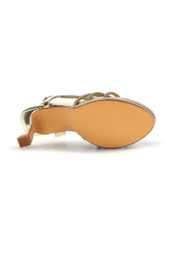 Sandali Oro con tacco alto e cinturino Le havre paris Ap25s9117