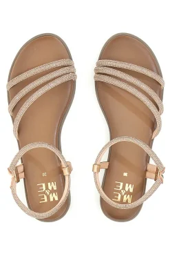 Sandali oro rosa con fascette sottili Me & Me 1703