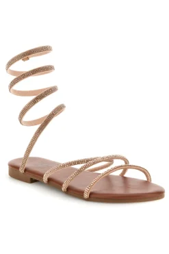 Sandali oro rosa con strass Mon dieu PRE9300