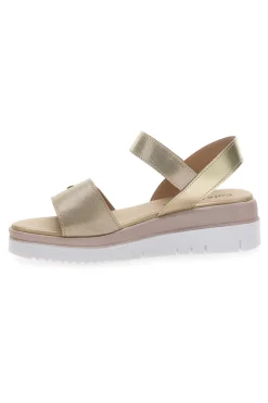 Sandali Platino Con Strappi in Velcro Cafe'Cost 5010