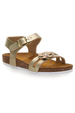 Sandali platino con strass colorati Pittarello Bio 257A007SR