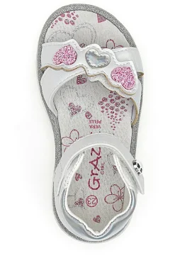 Sandali Primi Passi Bianchi Grazie Girl 14323