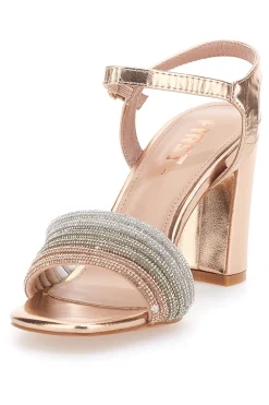Sandali Rosa con Cinturino e Tacco Alto THE FIRST 653