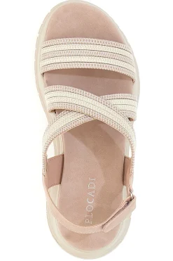 Sandali rosa con fasce elastiche Ploadi 35310