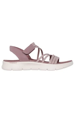 Sandali rosa con fasce elastiche Skechers Go walk flex sandal