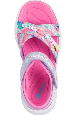 Sandali rosa con stampa tie dye Skechers Jumpsters Sandal Tie Dye Bffs