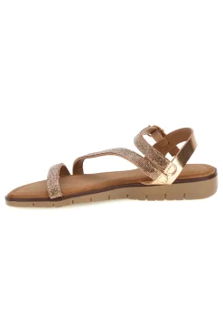 Sandali rose gold con fasce intrecciate Cafè cost RH23