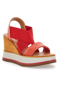 Sandali Rosse Con Zeppa Pittarello 24953
