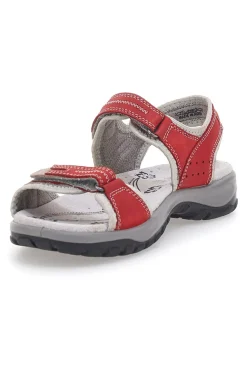 Sandali rossi sportivi con chiusura a strappo FLY DINAMIC FD50D