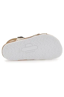 Sandali sabbia con doppia fascia glitter Pittarello Bio 257A712SR
