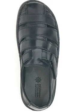 Sandali Semiaperti Neri Con Plantare In Vera Pelle Marmaduke 3336