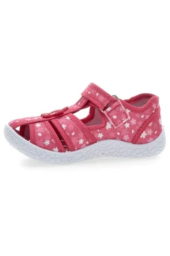 Sandali semiaperti rosa fantasia floreale primi passi Pitt kids PK2877A