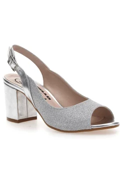 SandalI Slingback Argento con Punta Aperta PITTARELLO GLAM 5916