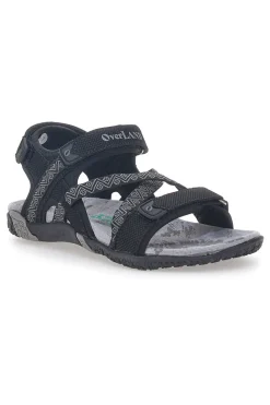 Sandali Sportivi con Velcro Neri Overland 22326