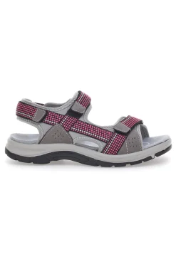 Sandali sportivi grigi e fucsia con chiusura a strappo TIGLIO 51358