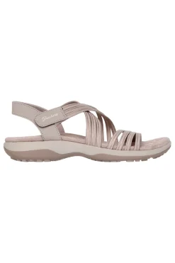 Sandali taupe con fasce elastiche Skechers REGGAE SLIM SUNNYSIDE 2.0