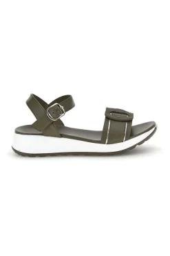 Sandali verde oliva con cinturino regolabile suola comfort Plocadi Bza2423820