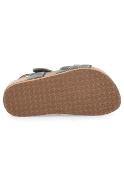 Sandali verdi con chiusura a strappo e scritta SPORT Pitt Kids 14513