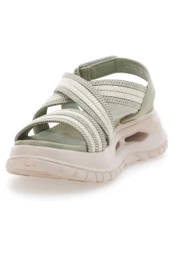Sandali verdi con fasce elastiche Ploadi 35310