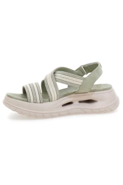 Sandali verdi con fasce elastiche Ploadi 35310