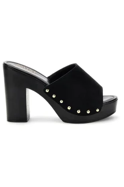 Sandalo nero con tacco e borchie Pittarello Must Have 11233