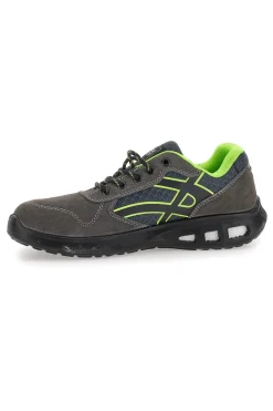Scarpe antinfortunistiche basse grigie inserti fluo S1P Black shoot YL-5068-2 S1P
