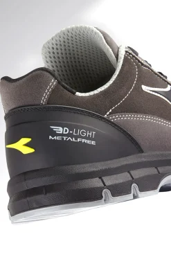 Scarpe antinfortunistiche grigie in pelle antigraffio Diadora RUN LOW MET FREE S3L FO SR ESD