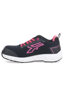 Scarpe antinfortunistiche nero e rosa U power Maya ESD S1PS HI HRO FO SR