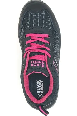 Scarpe antinfortunistiche nero e fucsia Black shoot PK23043 S1PL
