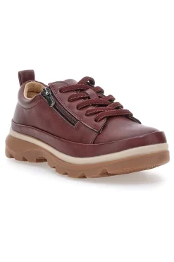 Scarpe basse bordeaux con zip laterale e suola carrarmato Altemberg 9