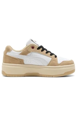 scarpe beige con dettagli animalier in suede Puma Rebound Femme Low Animal