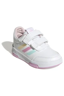 Scarpe bianche con dettagli pastello e chiusura a strappo Adidas Tensaur Sport 2 CF I