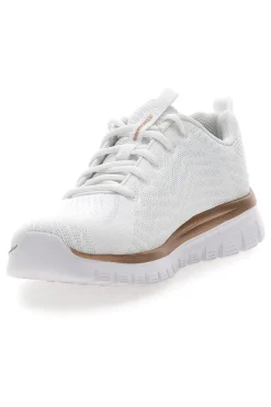 Scarpe bianche in mesh con Memory Foam Skechers Graceful Get Connected