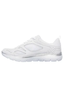 Scarpe bianche leggere con inserti argento Skechers SUMMITS SUITED