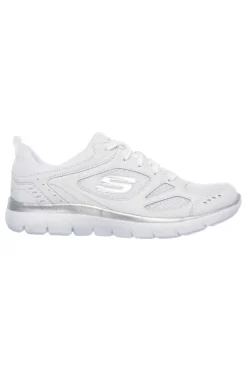 Scarpe bianche leggere con inserti argento Skechers SUMMITS SUITED