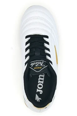 Scarpe calcio bianche con dettagli oro Joma Toledo JR 2502