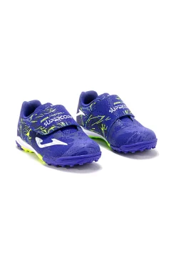 Scarpe calcio blu e gialle per terreno duro JOMA Super Copa Jr 2404