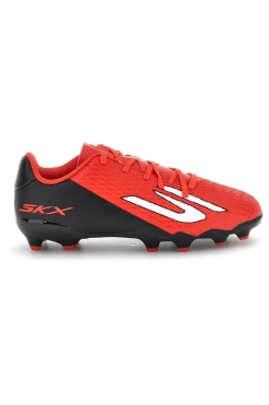 Scarpe calcio rosso con lacci e suola multiterreno Skechers SKX_2 JR Youth MG