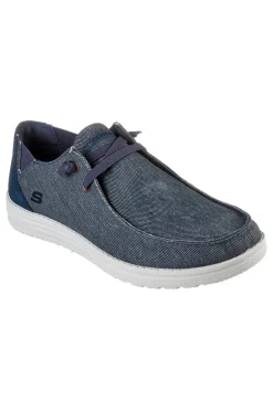 Scarpe casual blu slip on con memory foam Skechers Melson Raymon
