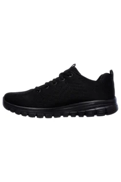 Scarpe da Allenamento Nere con Tomaia in Skech Knit Mesh SKECHERS Graceful - Get Connected
