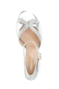 Scarpe da ballo argentate con tacco basso THE FIRST DANCE 4558