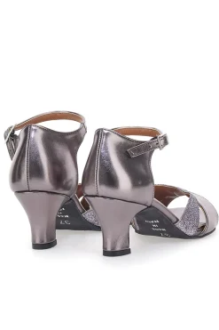 Scarpe da Ballo Grigie con Cinturino alla Caviglia e Tacco Medio MON DIEU MUSIQUE 14