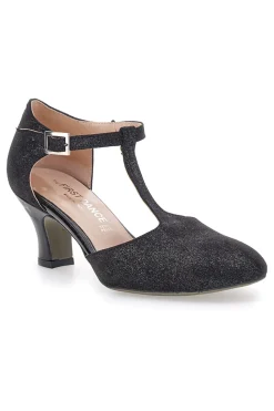 Scarpe da ballo nere con cinturino e tacco medio The First Dance 6334