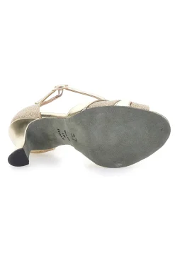 Scarpe da Ballo T-Bar Oro con Punta Aperta e Dettagli Scintillanti THE FIRST DANCE 5622