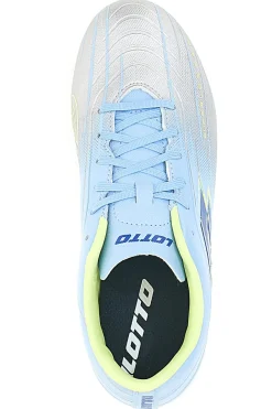 Scarpe da Calcio Azzurre e Argento Lotto Solista 700 IX Fg Jr